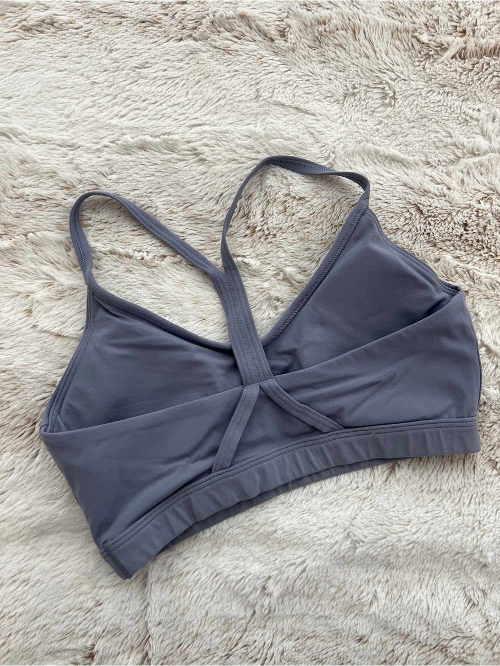 Gymshark Slate Gray V-Neck Strappy Sports Bra - Picture 2 of 3